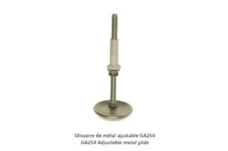 (2) Glissoire de métal ajustable